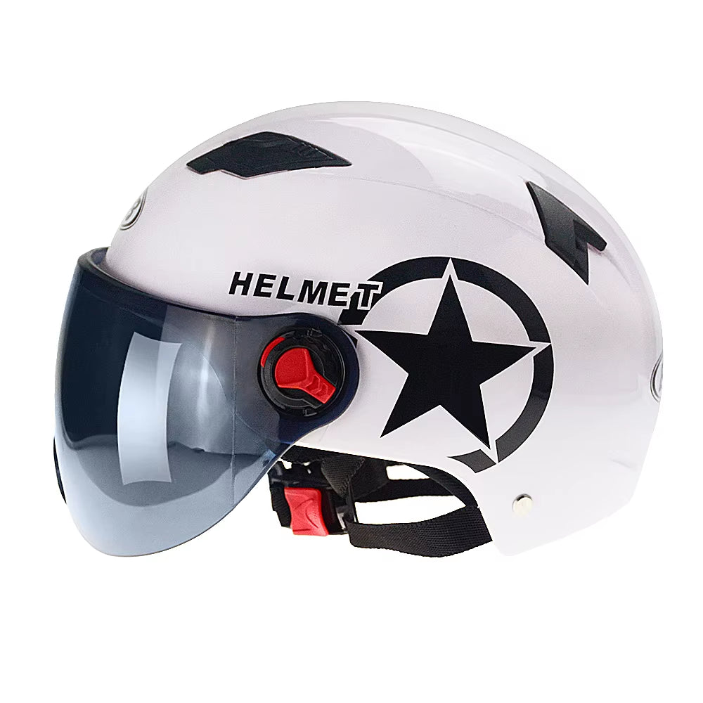 1PC Electric Motor Car Helmet Scooter Bike Open Face Half Baseball Cap Anti-Uv Safety Hard Hat Bicycle Helmet