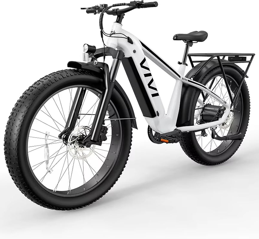 Qvivi Ace01 for Adults, 26 "X 4.0 Fat Tire Ebike, 1475W Peak Motor Sensor Electric Mountain Bike, 25Mph