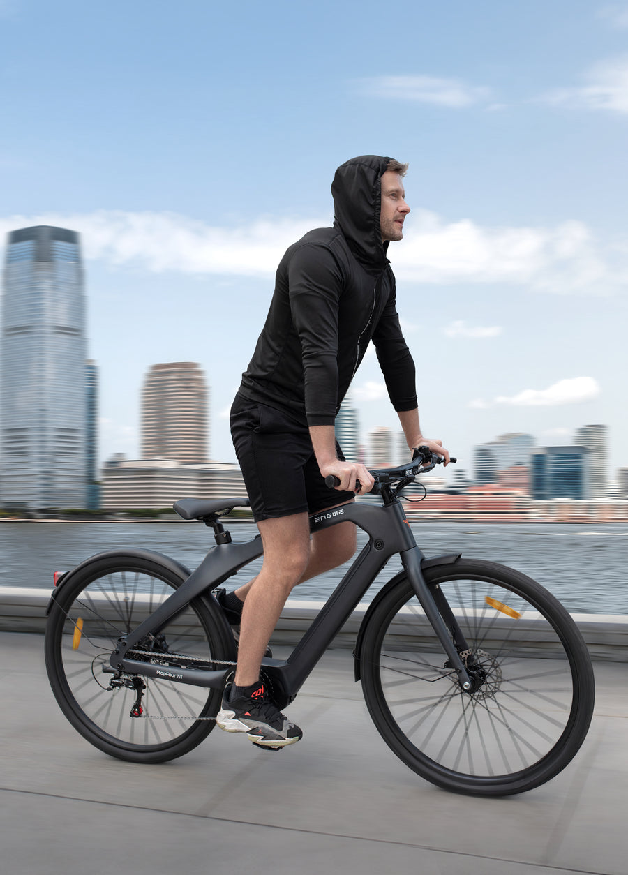 MAPFOUR N1 PRO 250W Mid-drive Motor, 80Nm Torque Carbon Fiber City E-bike