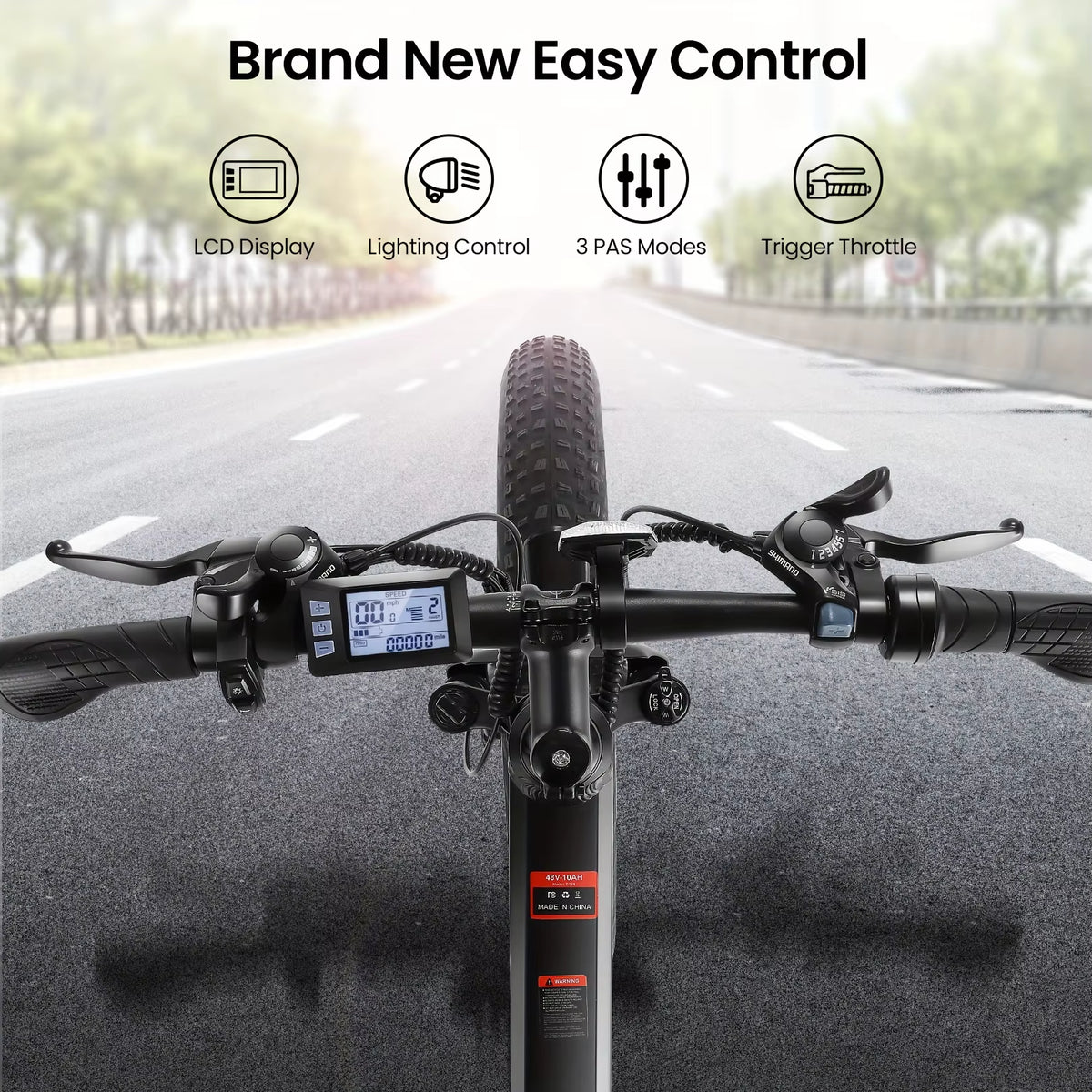 26" X 4.0 Fat Tire Ebike for Adult with High Speed 500W Brushless Motor, 48V 10Ah Foldable Electric Bicycles, 20MPH Ebike