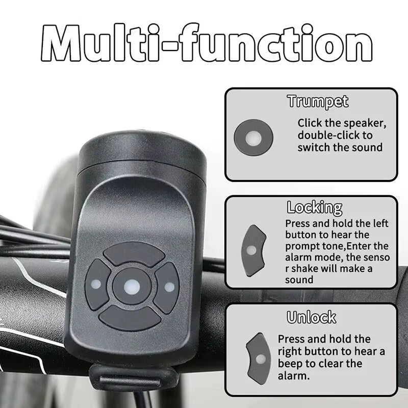 Bike Horn Electric Bicycle Bell Powerful Rechargeable Bicycle Bell Ring Horn Bells Cycle Safety Sound Alarm Bicycle Accessories