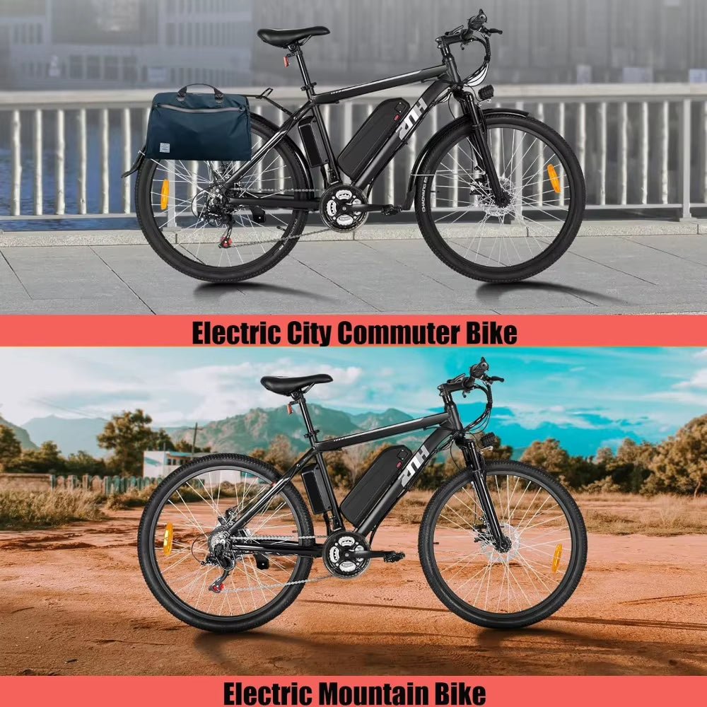 Electric Bike, 26'' E Bike for Adults 350W Bike/Mountain, Adult Ebike UL Certified,Electric City for Adult/Shimano 21-Speed