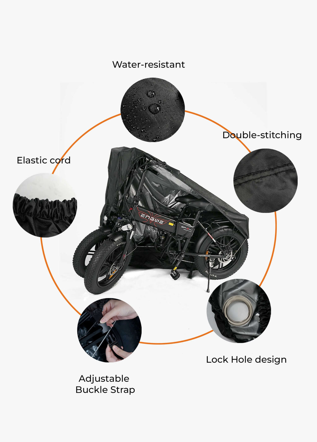 E-bike cover | Waterproof bike cover | Electric bike protective cover | All-weather bike cover | Dustproof bicycle cover | Outdoor bike cover | E-bike rain cover | UV-resistant bike cover
 