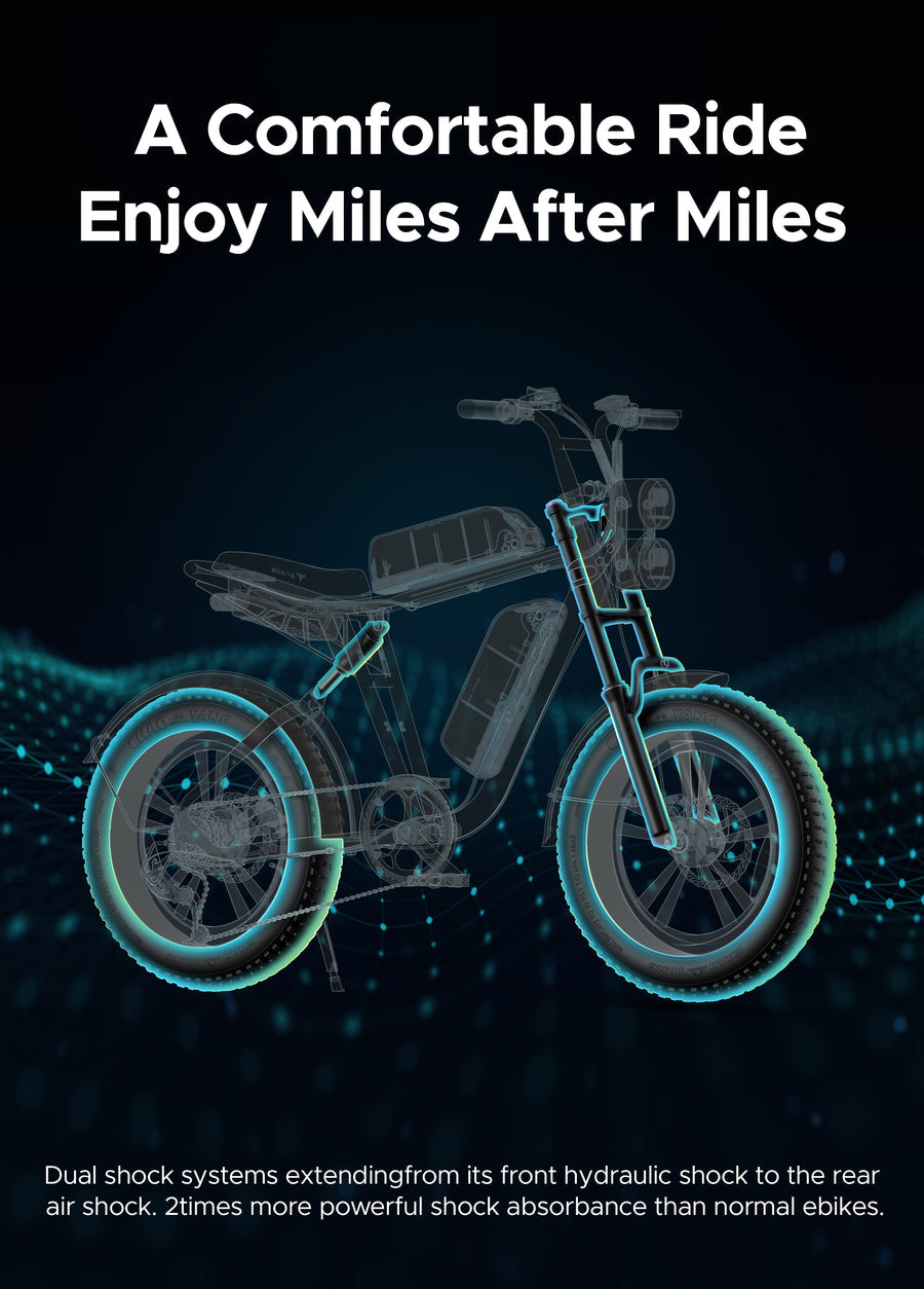 ENGWE M20 75KM+75KM Max Speed 25 km/h Dual Suspension Long Range E-bike