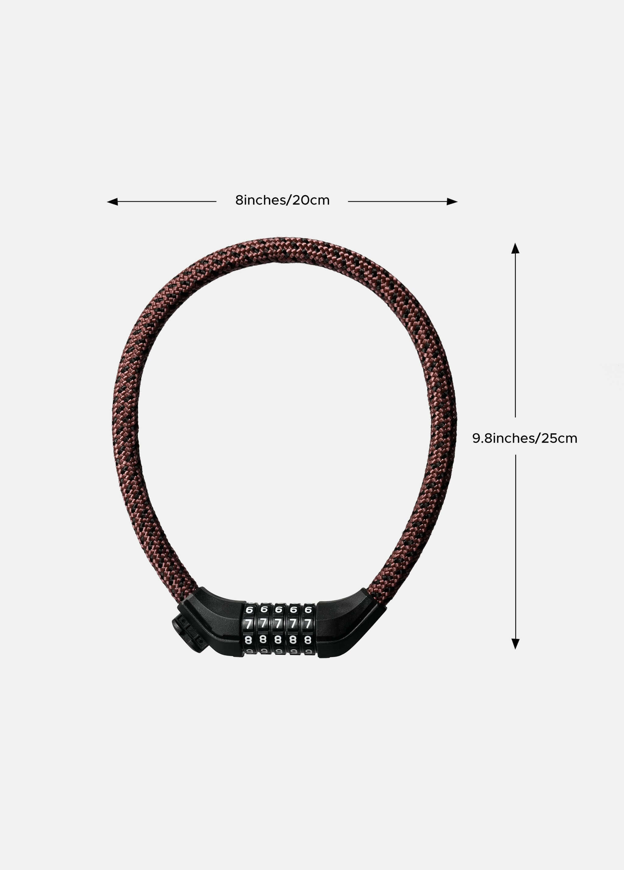 Spiral cable combination lock | Bike combination lock | E-bike lock | Portable cable lock | Resettable bike lock | Bicycle security cable | Bike lock with no key