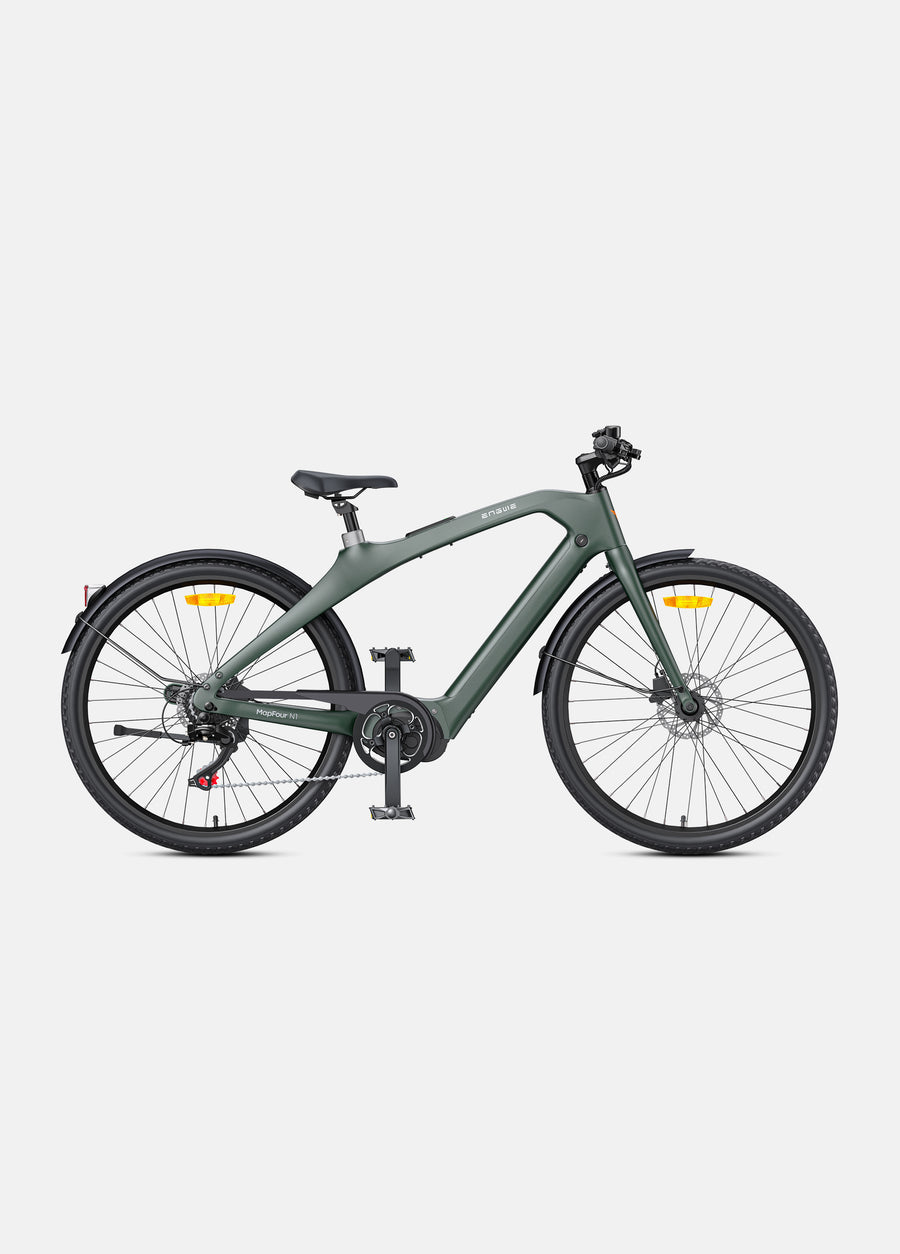 MAPFOUR N1 PRO 250W Mid-drive Motor, 80Nm Torque Carbon Fiber City E-bike
