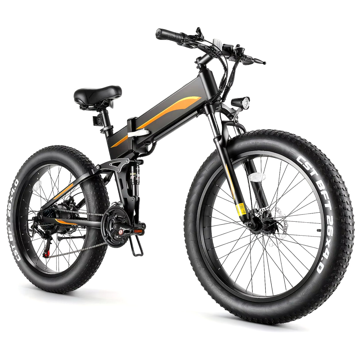 26" X 4.0 Fat Tire Ebike for Adult with High Speed 500W Brushless Motor, 48V 10Ah Foldable Electric Bicycles, 20MPH Ebike