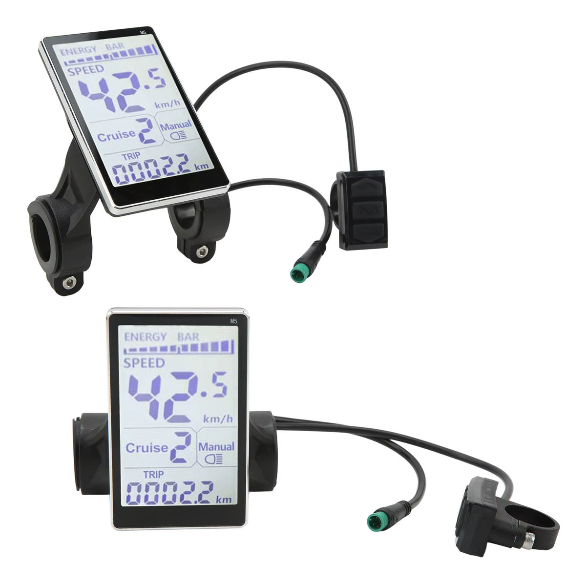 24V 36V 48V 60V Universal Electric Bike LCD Meter 5 Pin E-Scooter M5 LCD Panel Screen for 31.8 22.2Mm Electric Bikes