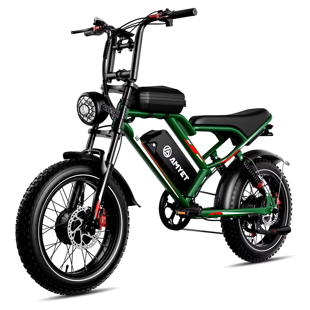 S8 Adults Electric Bike for Men 2000W Dual Motor Bicycle 48V 25AH Battery 20" Ebike Electric E Bikes Mountain Moped Ebikes