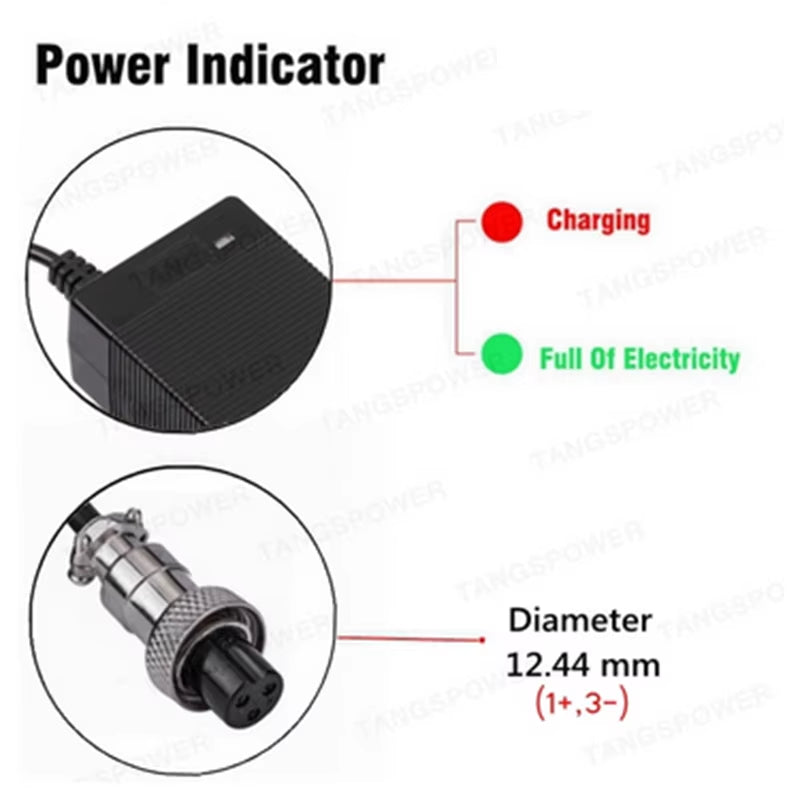 48V 3A Lead Acid Battery Charger for 57.6V Lead-Acid Battery Pack Fast Charging Cooling Fan High Quality Multi-Protection