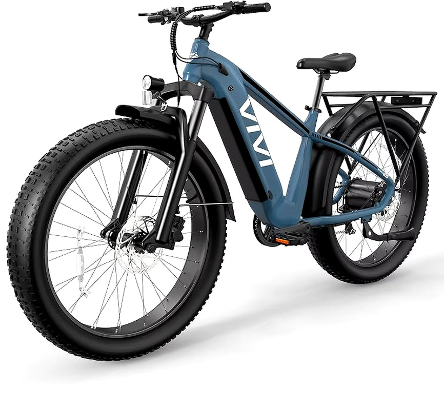 Qvivi Ace01 for Adults, 26 "X 4.0 Fat Tire Ebike, 1475W Peak Motor Sensor Electric Mountain Bike, 25Mph