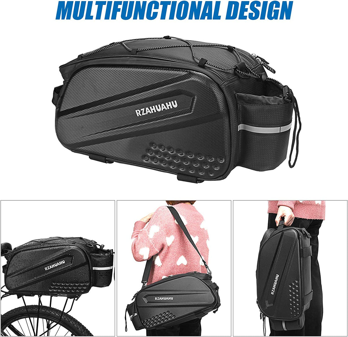 Bicycle Pannier Bag Waterproof Bike Rear Rack Bag Portable Bike Seat Carrier Bag Road Bike Storage Bag