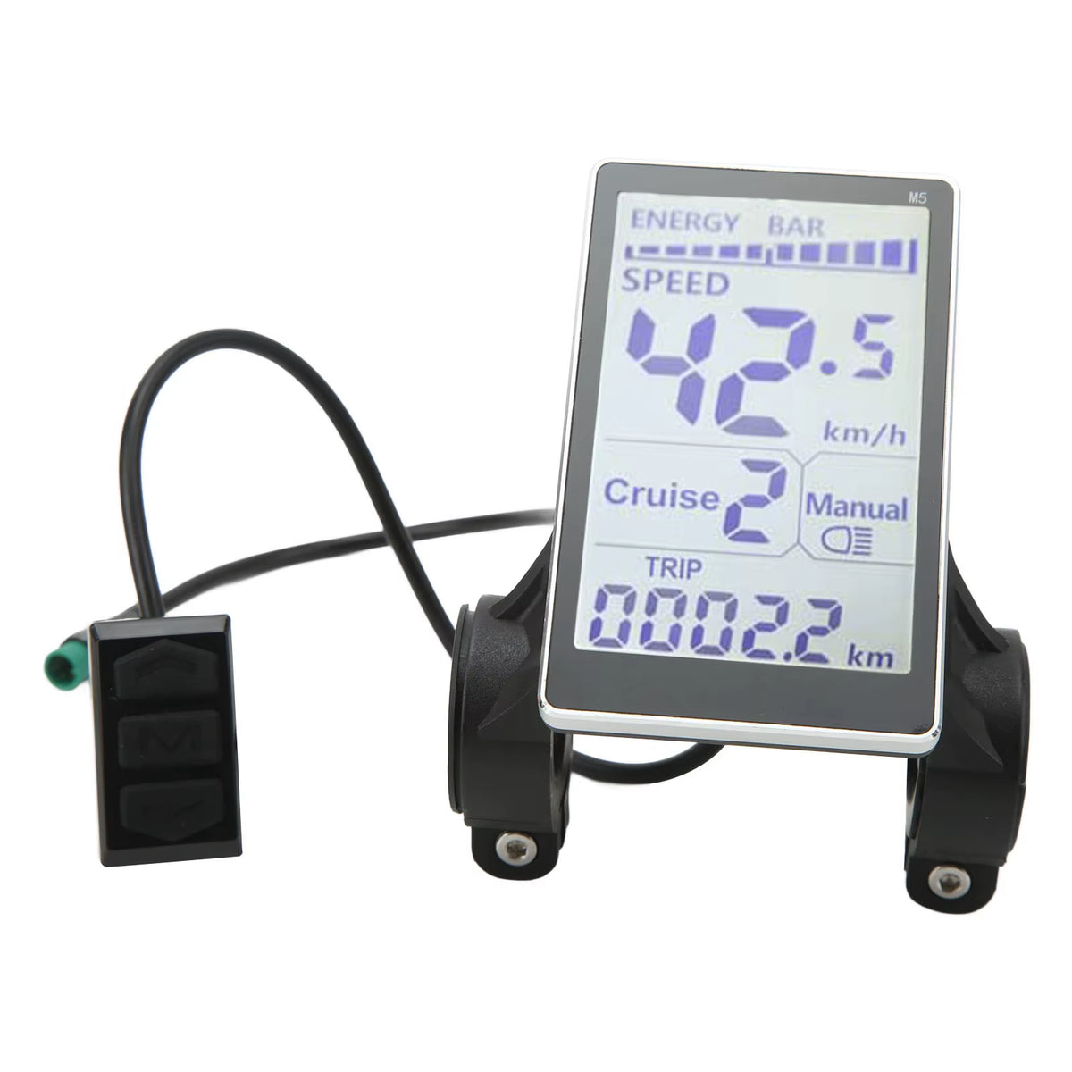 24V 36V 48V 60V Universal Electric Bike LCD Meter 5 Pin E-Scooter M5 LCD Panel Screen for 31.8 22.2Mm Electric Bikes