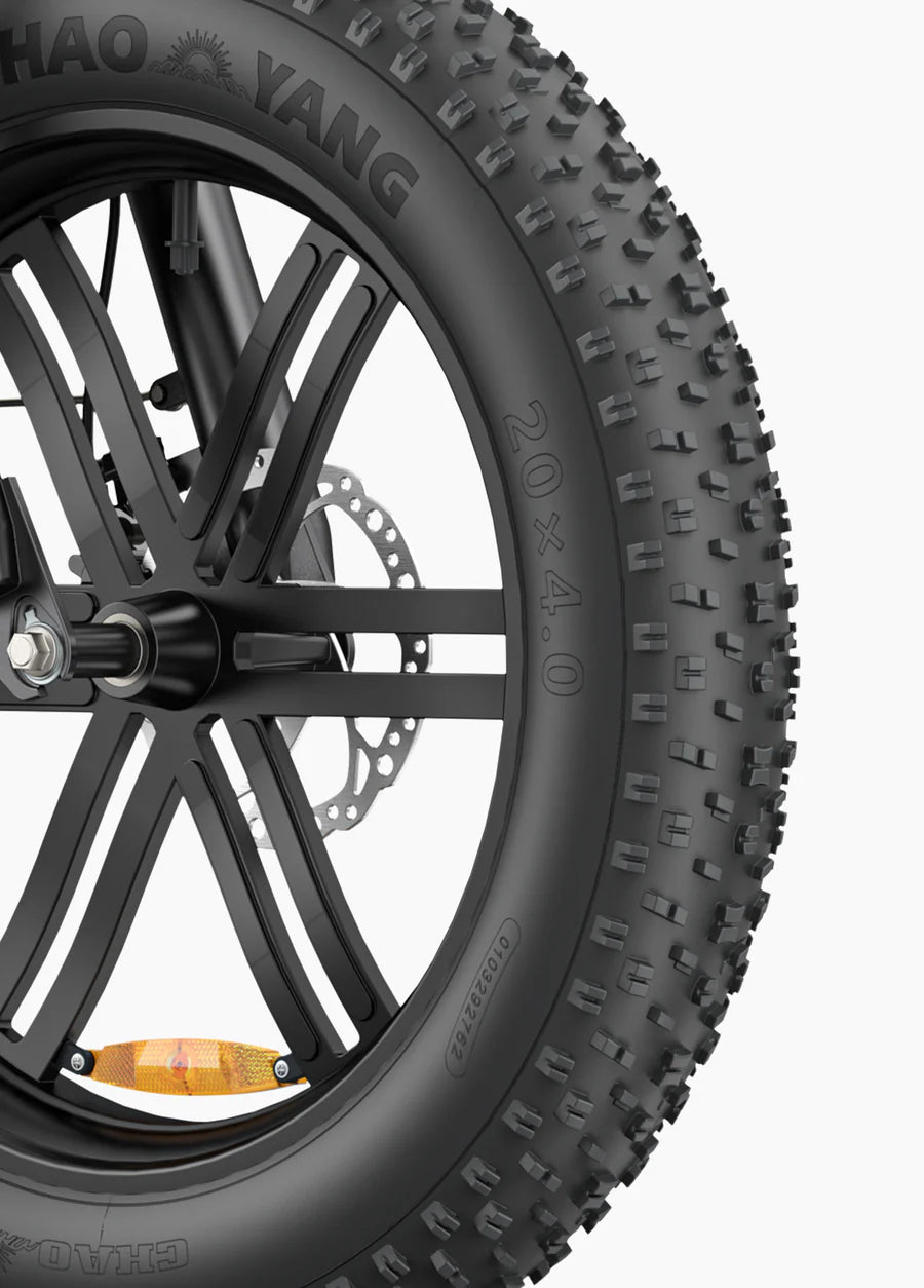 L20 Boost 4.0' terrain tires and utility power — For cargo and all terrains.