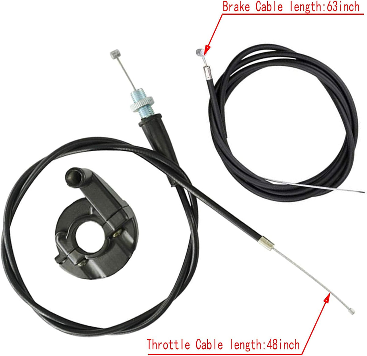 Throttle Cable, Twist Throttle, Right Brake Lever and Handle,Brake Cable, for Mini Bike XR80 XR100 CRF70 CRF80 CRF100 Pit Dirt Motor Bike,Mb165 Mb200 196Cc 200Cc 5.5Hp 6.5Hp Bike