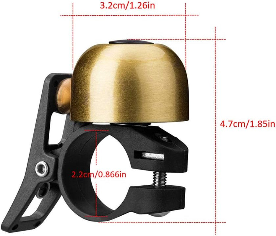 Copper Alloy Bicycle Bell,Classic Bike Bell,Loud Sound Bike Ring for Road Bike,Mountain Bike,Sports Bike,Kid'S Bike,Electric Scooter (Copper)