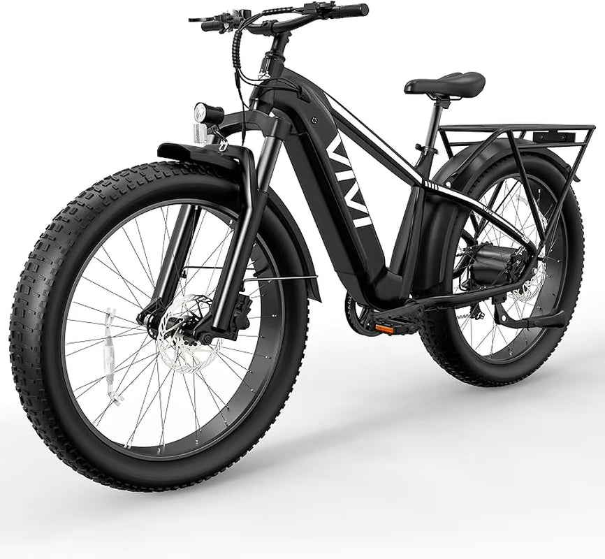 Qvivi Ace01 for Adults, 26 "X 4.0 Fat Tire Ebike, 1475W Peak Motor Sensor Electric Mountain Bike, 25Mph