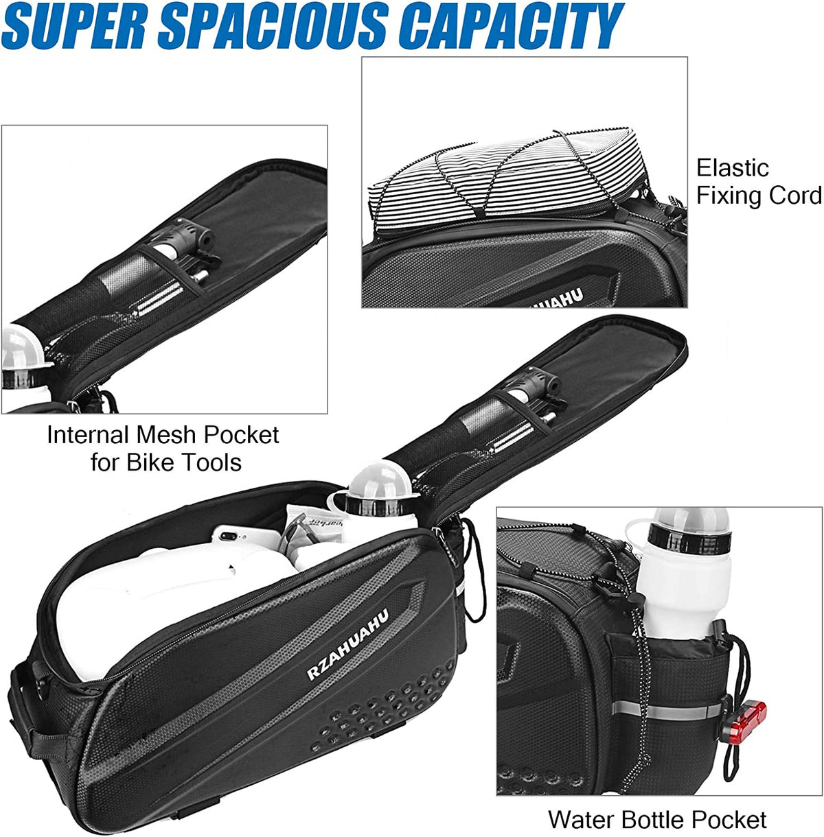 Bicycle Pannier Bag Waterproof Bike Rear Rack Bag Portable Bike Seat Carrier Bag Road Bike Storage Bag