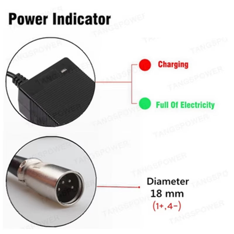 48V 3A Lead Acid Battery Charger for 57.6V Lead-Acid Battery Pack Fast Charging Cooling Fan High Quality Multi-Protection