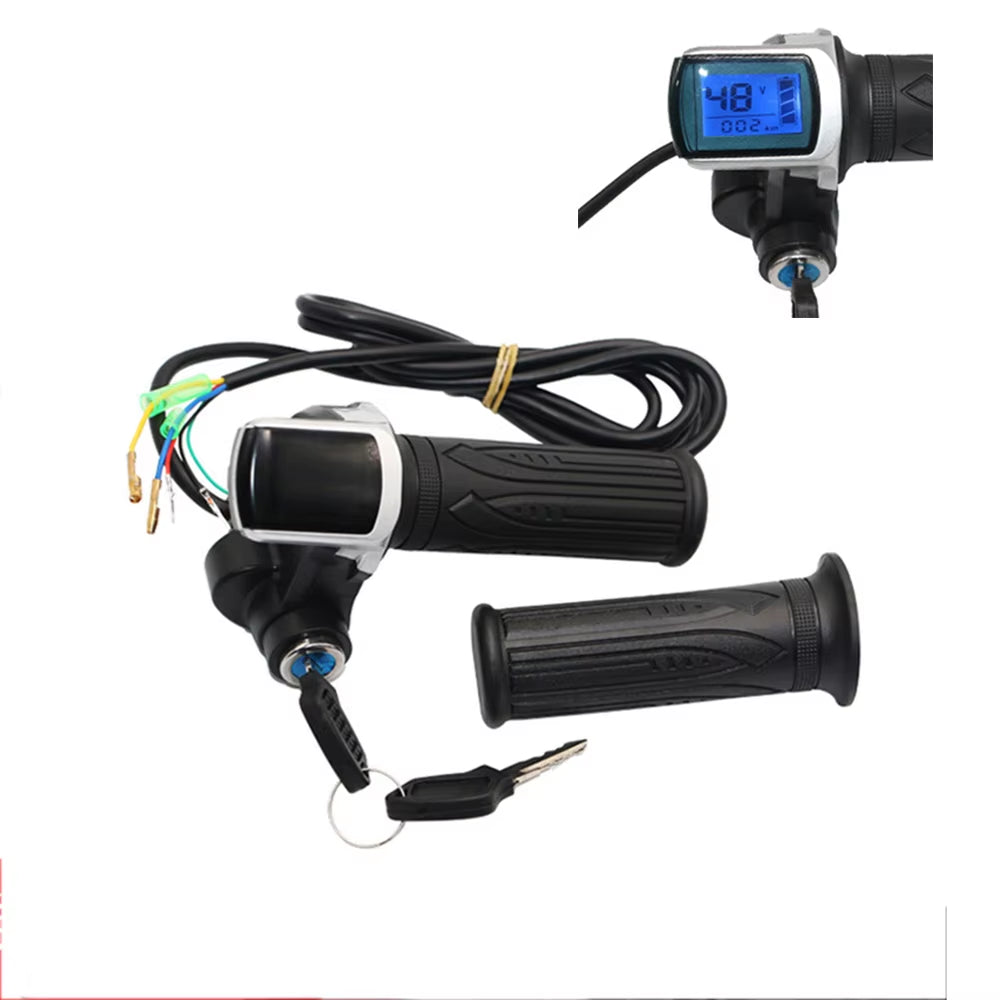 Electric Bike Twist Throttle 36V 48V Grip Speed Display for All Electric Bike/Scooter Brushless Controller